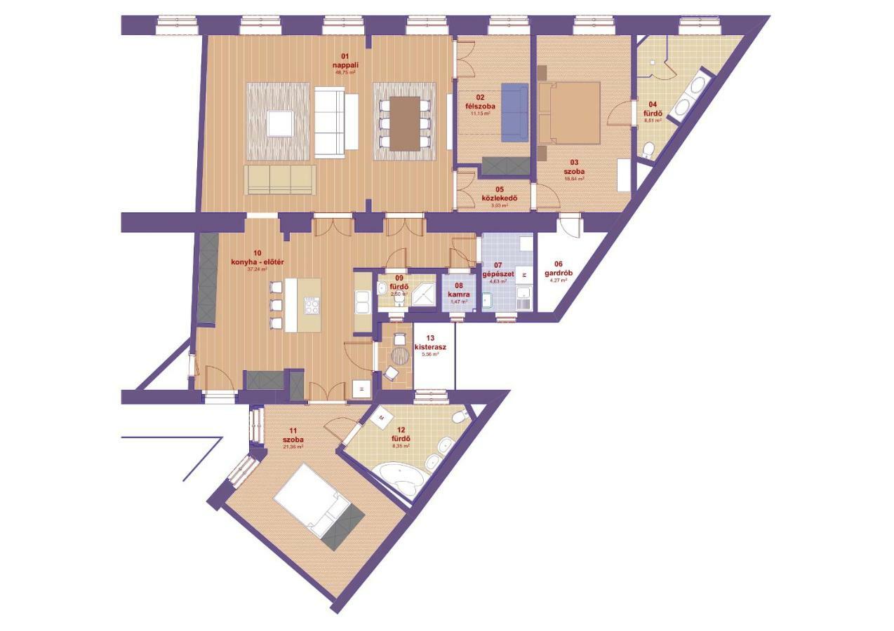 Urban Haven - 3 Beds, 3 Baths, Free Parking, Near Central Market بودابست المظهر الخارجي الصورة
